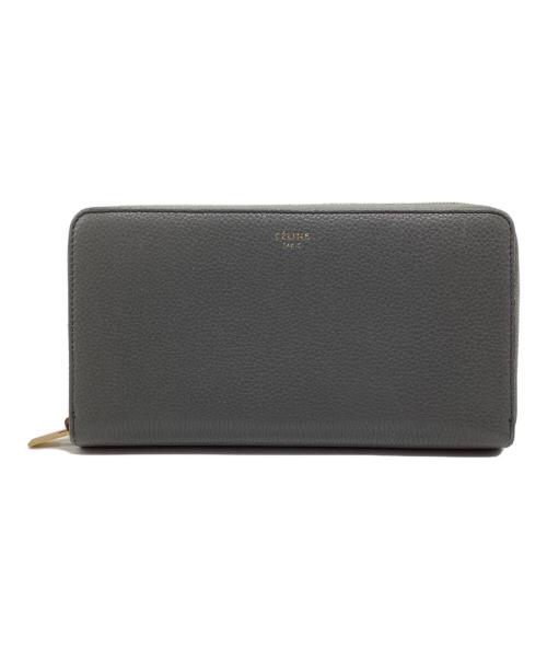 CELINE（セリーヌ）CELINE (セリーヌ) ラウンドファスナー財布 ブルーの古着・服飾アイテム
