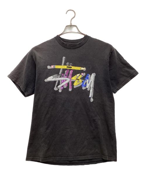 stussy（ステューシー）stussy (ステューシー) 半袖カットソー ブラック サイズ:SIZE Mの古着・服飾アイテム