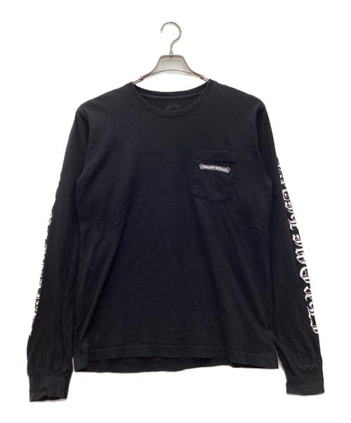 CHROME HEARTS（クロムハーツ）CHROME HEARTS (クロムハーツ) 長袖カットソー ブラック×ホワイト サイズ:SIZE Lの古着・服飾アイテム