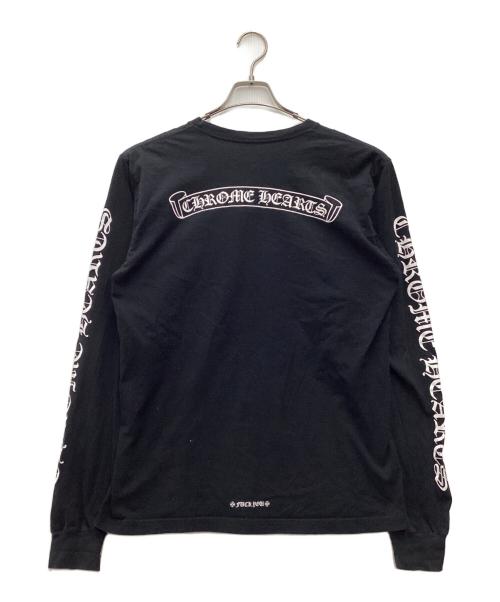 CHROME HEARTS（クロムハーツ）CHROME HEARTS (クロムハーツ) 長袖カットソー ブラック×ホワイト サイズ:SIZE Lの古着・服飾アイテム