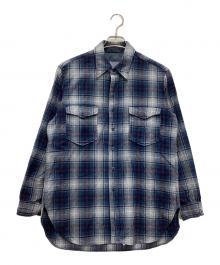 PENDLETON（ペンドルトン）の古着「ウールシャツ 70s」｜ブルー×ネイビー