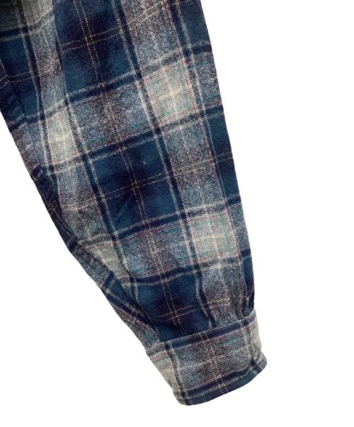 PENDLETON（ペンドルトン）PENDLETON (ペンドルトン) ウールシャツ 70s ブルー×ネイビー サイズ:SIZE Lの古着・服飾アイテム