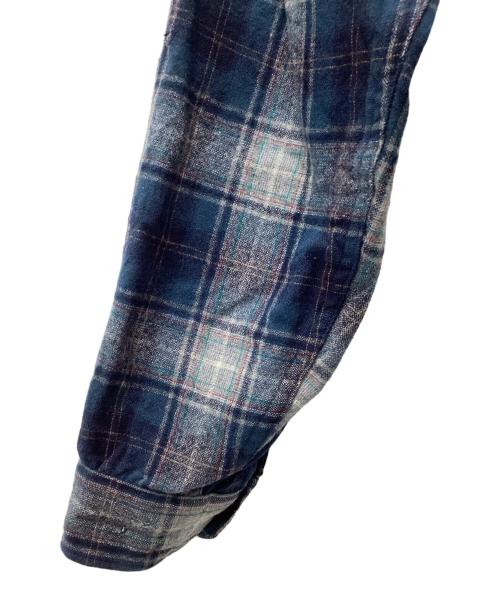 PENDLETON（ペンドルトン）PENDLETON (ペンドルトン) ウールシャツ 70s ブルー×ネイビー サイズ:SIZE Lの古着・服飾アイテム