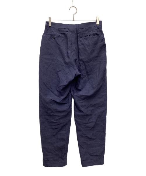COMOLI（コモリ）COMOLI (コモリ) リネンウールパンツ タックパンツ ネイビー サイズ:SIZE Sの古着・服飾アイテム