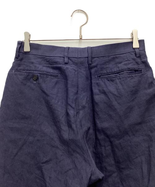 COMOLI（コモリ）COMOLI (コモリ) リネンウールパンツ タックパンツ ネイビー サイズ:SIZE Sの古着・服飾アイテム