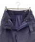 中古・古着 COMOLI (コモリ) リネンウールパンツ タックパンツ ネイビー サイズ:SIZE S：10000円