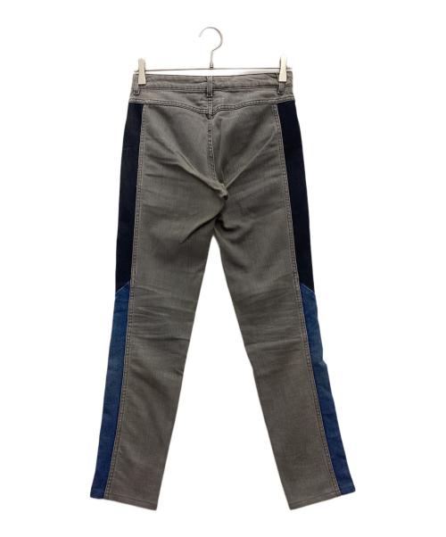MM6 Maison Margiela（エムエムシックスメゾンマルジェラ）MM6 Maison Margiela (エムエムシックスメゾンマルジェラ) 切替デニムパンツ グレー×ブルー サイズ:SIZE 42の古着・服飾アイテム