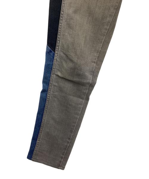 MM6 Maison Margiela（エムエムシックスメゾンマルジェラ）MM6 Maison Margiela (エムエムシックスメゾンマルジェラ) 切替デニムパンツ グレー×ブルー サイズ:SIZE 42の古着・服飾アイテム