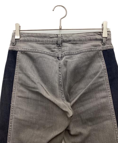 MM6 Maison Margiela（エムエムシックスメゾンマルジェラ）MM6 Maison Margiela (エムエムシックスメゾンマルジェラ) 切替デニムパンツ グレー×ブルー サイズ:SIZE 42の古着・服飾アイテム