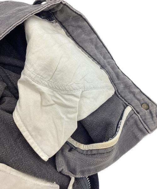 MM6 Maison Margiela（エムエムシックスメゾンマルジェラ）MM6 Maison Margiela (エムエムシックスメゾンマルジェラ) 切替デニムパンツ グレー×ブルー サイズ:SIZE 42の古着・服飾アイテム