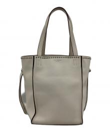 J&M DAVIDSON（ジェイ＆エム デヴィッドソン）の古着「BELLE MINI WITH STUDS ハンドバッグ」｜ホワイト