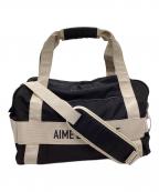 Aime Leon Doreエメ レオン ドレ）の古着「ダッフルバッグ Nylm Duffle Bag」｜ブラック×ホワイト