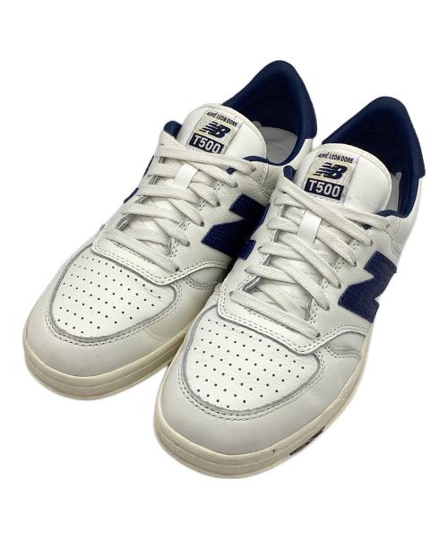 Aime Leon Dore（エメ レオン ドレ）Aime Leon Dore (エメ レオン ドレ) NEW BALANCE (ニューバランス) T500 Aime Leon Dore White Navy ホワイト×ネイビー サイズ:SIZE 26.5cmの古着・服飾アイテム