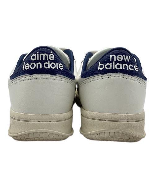Aime Leon Dore（エメ レオン ドレ）Aime Leon Dore (エメ レオン ドレ) NEW BALANCE (ニューバランス) T500 Aime Leon Dore White Navy ホワイト×ネイビー サイズ:SIZE 26.5cmの古着・服飾アイテム