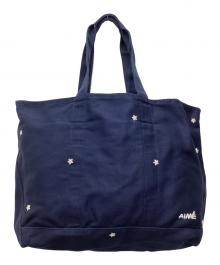 Aime Leon Dore（エメ レオン ドレ）の古着「トートバッグ Floral Embroidered large canvas tote」｜ネイビー