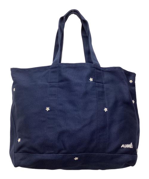 Aime Leon Dore（エメ レオン ドレ）Aime Leon Dore (エメ レオン ドレ) トートバッグ Floral Embroidered large canvas tote ネイビーの古着・服飾アイテム
