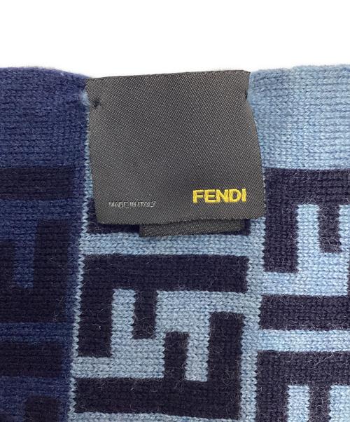 FENDI（フェンディ）FENDI (フェンディ) マフラー ネイビーの古着・服飾アイテム