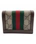 GUCCI (グッチ) GGスプリームコンパクトウォレット オフィディア ブラウン×グリーン✖レッド：40000円