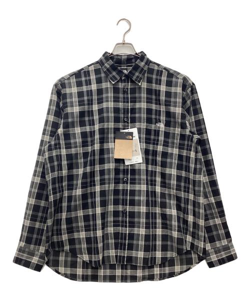THE NORTH FACE（ザ ノース フェイス）THE NORTH FACE (ザ ノース フェイス) フラッシュドライチェックシャツ 長袖シャツ ブラック×グレー サイズ:SIZE XLの古着・服飾アイテム