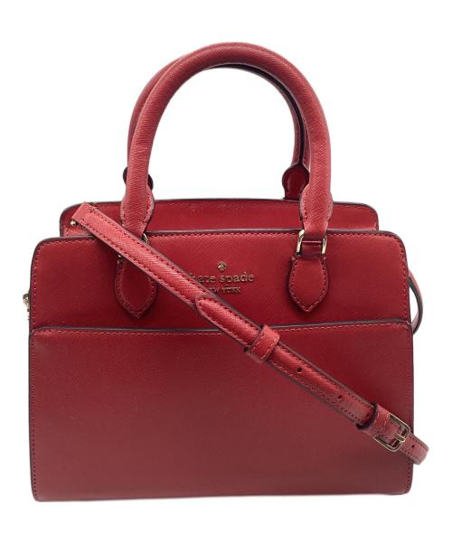 Kate Spade（ケイトスペード）Kate Spade (ケイトスペード) 2WAYバッグ 	マディソン スモール サッチェル レッドの古着・服飾アイテム
