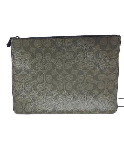 COACH（コーチ）COACH (コーチ) クラッチバッグ カーキの古着・服飾アイテム