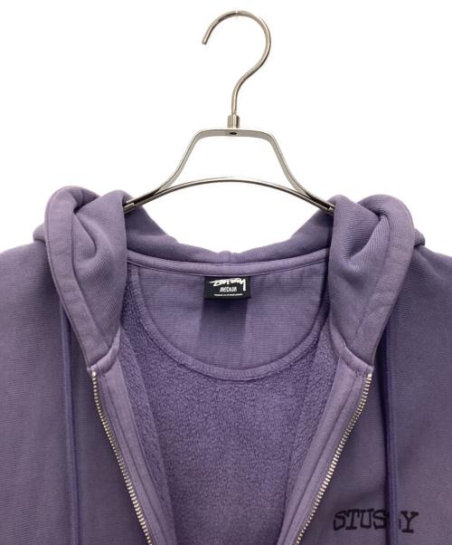 stussy（ステューシー）stussy (ステューシー) Jumbo Pigment Dyed ジップパーカー ラベンダー サイズ:SIZE Mの古着・服飾アイテム