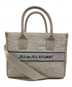 JILL STUARTジルスチュアート）の古着「バンドオブスクエアトートバッグ」｜ベージュ