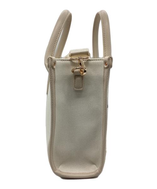 JILL STUART（ジルスチュアート）JILL STUART (ジルスチュアート) バンドオブスクエアトートバッグ ベージュの古着・服飾アイテム
