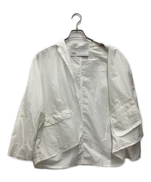 ticca（ティッカ）ticca (ティッカ) ハーフシャツジャケット ホワイト サイズ:SIZE Freeの古着・服飾アイテム
