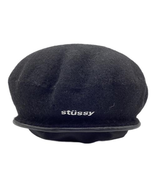 stussy（ステューシー）stussy (ステューシー) ベレー帽 ブラックの古着・服飾アイテム