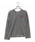 PLAY COMME des GARCONS（プレイコムデギャルソン）の古着「長袖カットソー」｜ブラック×ホワイト