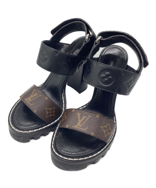 LOUIS VUITTON（ルイ ヴィトン）LOUIS VUITTON (ルイ ヴィトン) チャンキーソールサンダル スタートレイルライン ブラウン×ブラック サイズ:SIZE 22.5cmの古着・服飾アイテム