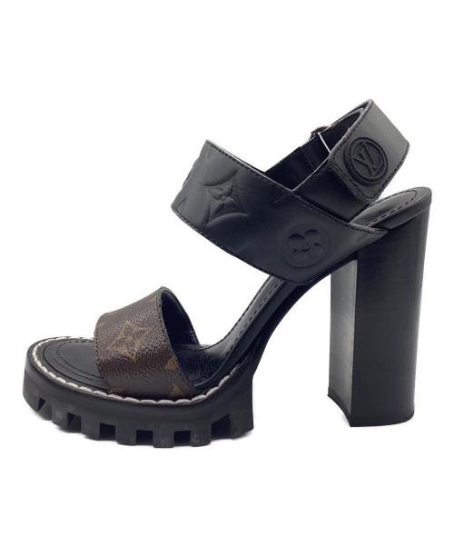 LOUIS VUITTON（ルイ ヴィトン）LOUIS VUITTON (ルイ ヴィトン) チャンキーソールサンダル スタートレイルライン ブラウン×ブラック サイズ:SIZE 22.5cmの古着・服飾アイテム