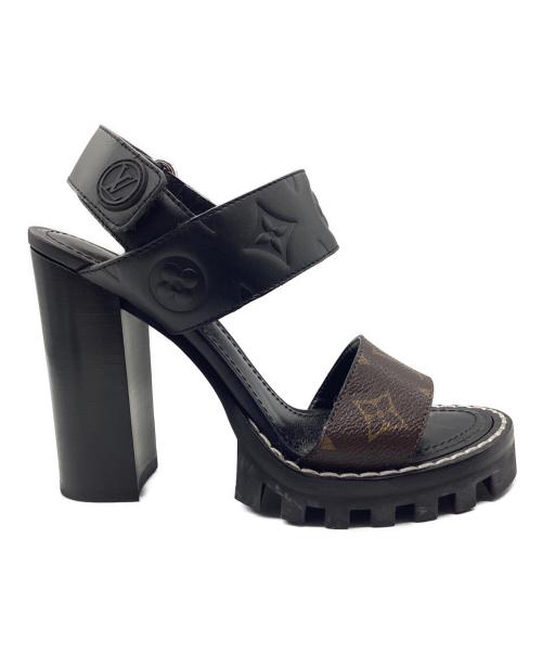 LOUIS VUITTON（ルイ ヴィトン）LOUIS VUITTON (ルイ ヴィトン) チャンキーソールサンダル スタートレイルライン ブラウン×ブラック サイズ:SIZE 22.5cmの古着・服飾アイテム