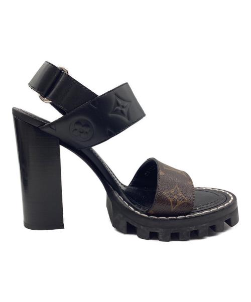 LOUIS VUITTON（ルイ ヴィトン）LOUIS VUITTON (ルイ ヴィトン) チャンキーソールサンダル スタートレイルライン ブラウン×ブラック サイズ:SIZE 22.5cmの古着・服飾アイテム