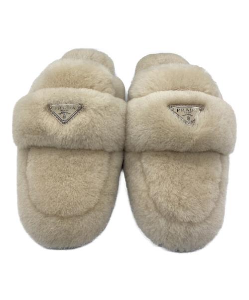 PRADA（プラダ）PRADA (プラダ) ミュール ベージュ サイズ:SIZE 23.5cmの古着・服飾アイテム
