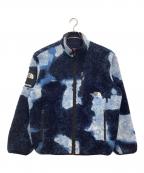 THE NORTH FACE×SUPREMEザ ノース フェイス×シュプリーム）の古着「Bleached Denim Print Fleece Jacket フリースジャケット」｜ブルー×ブラック