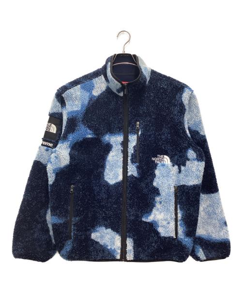 THE NORTH FACE（ザ ノース フェイス）THE NORTH FACE (ザ ノース フェイス) Supreme (シュプリーム) Bleached Denim Print Fleece Jacket フリースジャケット ブルー×ブラック サイズ:SIZE Lの古着・服飾アイテム