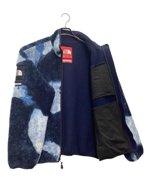 THE NORTH FACE（ザ ノース フェイス）THE NORTH FACE (ザ ノース フェイス) Supreme (シュプリーム) Bleached Denim Print Fleece Jacket フリースジャケット ブルー×ブラック サイズ:SIZE Lの古着・服飾アイテム