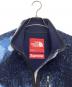 中古・古着 THE NORTH FACE (ザ ノース フェイス) Supreme (シュプリーム) Bleached Denim Print Fleece Jacket フリースジャケット ブルー×ブラック サイズ:SIZE L：33000円