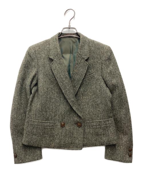 Burberry's（バーバリーズ）Burberry's (バーバリーズ) William Brown ツイードジャケット グリーン サイズ:SIZE 7号の古着・服飾アイテム