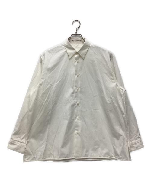 nonnotte（ノノット）NONNOTTE (ノノット) Clear Heavy Broadcloth Oversized Shirt 長袖シャツ ホワイト サイズ:SIZE 3の古着・服飾アイテム