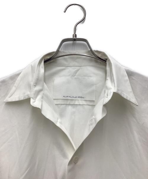 nonnotte（ノノット）NONNOTTE (ノノット) Clear Heavy Broadcloth Oversized Shirt 長袖シャツ ホワイト サイズ:SIZE 3の古着・服飾アイテム