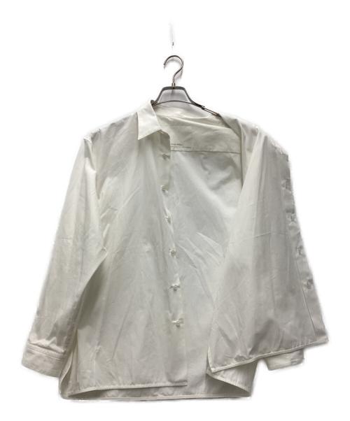 nonnotte（ノノット）NONNOTTE (ノノット) Clear Heavy Broadcloth Oversized Shirt 長袖シャツ ホワイト サイズ:SIZE 3の古着・服飾アイテム