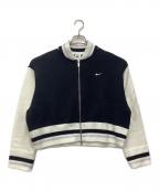 NIKEナイキ）の古着「NIKE AS W NSW CARDIGAN STREET BLACK/SAIL/VAST GREY/SAIL 厚手カーディガン」｜ホワイト×ブラック