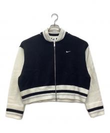 NIKE（ナイキ）の古着「NIKE AS W NSW CARDIGAN STREET BLACK/SAIL/VAST GREY/SAIL 厚手カーディガン」｜ホワイト×ブラック
