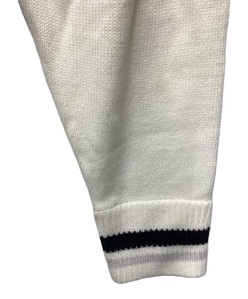 NIKE（ナイキ）NIKE (ナイキ) NIKE AS W NSW CARDIGAN STREET BLACK/SAIL/VAST GREY/SAIL 厚手カーディガン ホワイト×ブラック サイズ:SIZE Lの古着・服飾アイテム