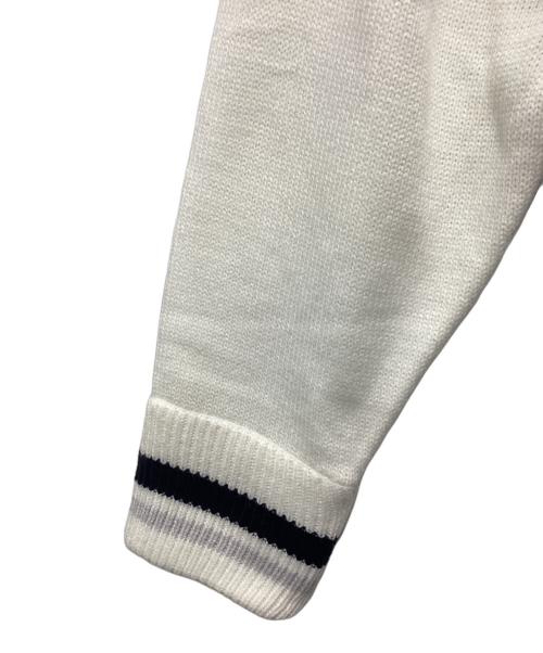 NIKE（ナイキ）NIKE (ナイキ) NIKE AS W NSW CARDIGAN STREET BLACK/SAIL/VAST GREY/SAIL 厚手カーディガン ホワイト×ブラック サイズ:SIZE Lの古着・服飾アイテム