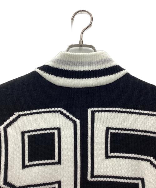NIKE（ナイキ）NIKE (ナイキ) NIKE AS W NSW CARDIGAN STREET BLACK/SAIL/VAST GREY/SAIL 厚手カーディガン ホワイト×ブラック サイズ:SIZE Lの古着・服飾アイテム