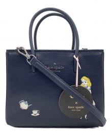 Kate Spade×DISNEY（ケイトスペード×ディズニー）の古着「不思議の国のアリス ハンドバッグ」｜ネイビー